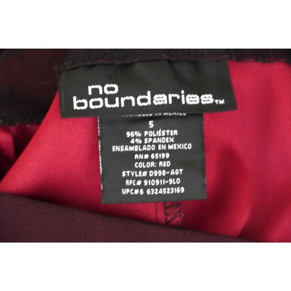 Y2K Sharkskin Pants by No Boundaries Size 5 Maroon Shimmery Shark Skin Vintage 9 - Picture 8 of 10